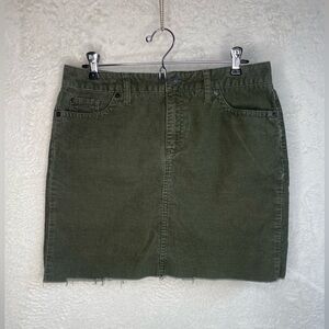 L.L. Bean Corduroy Cut Off Mini Skirt